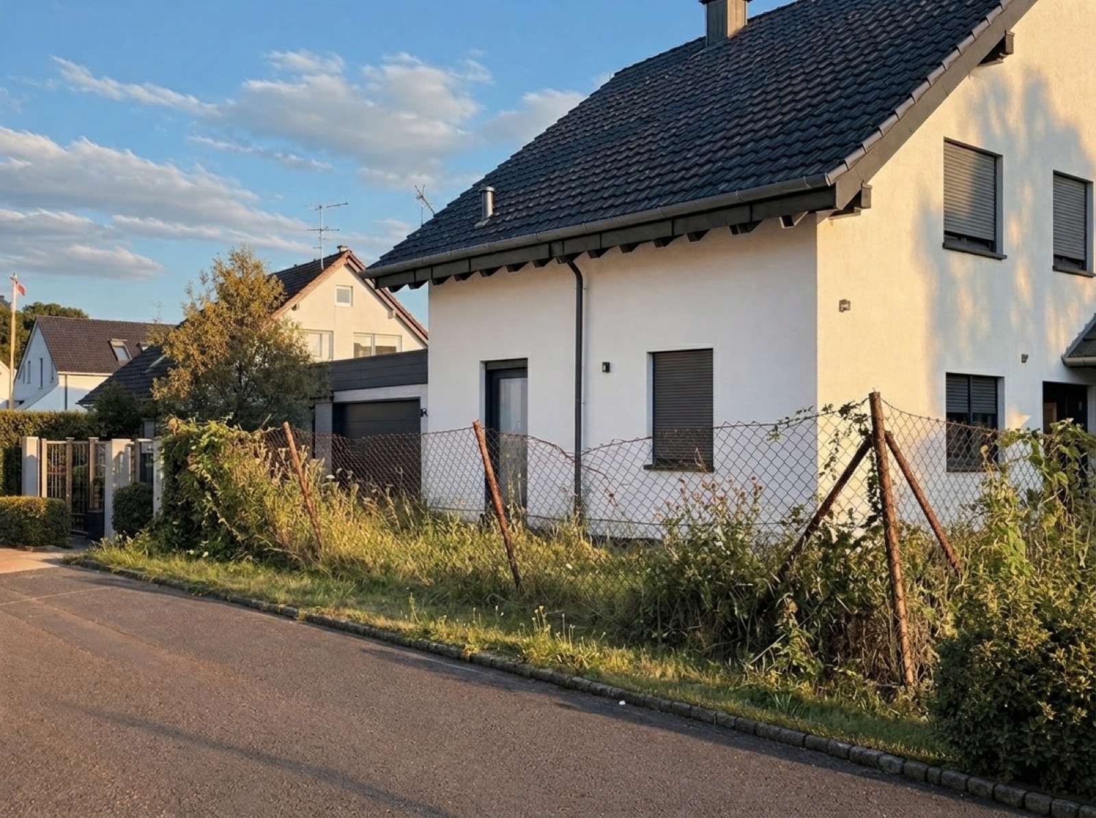 Alter, ausgedienter Zaun vor der Montage