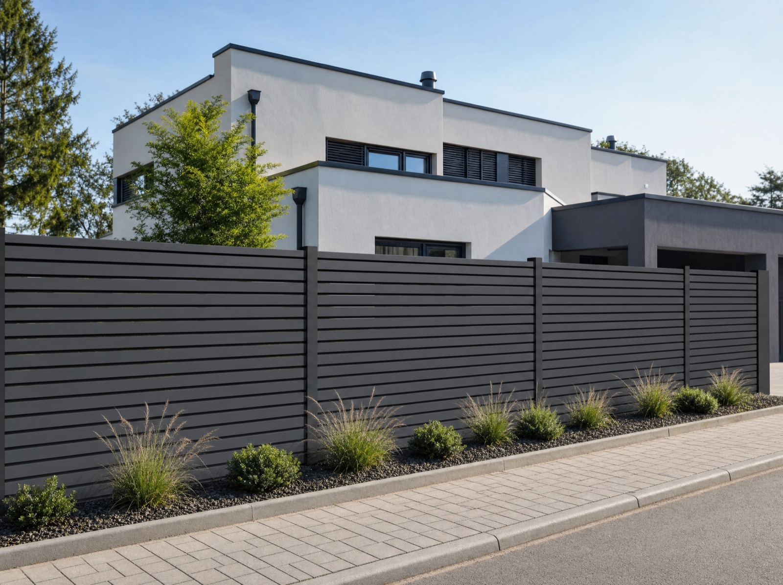 Schlanker Aluminium-Sichtschutz in Ludwigsburg